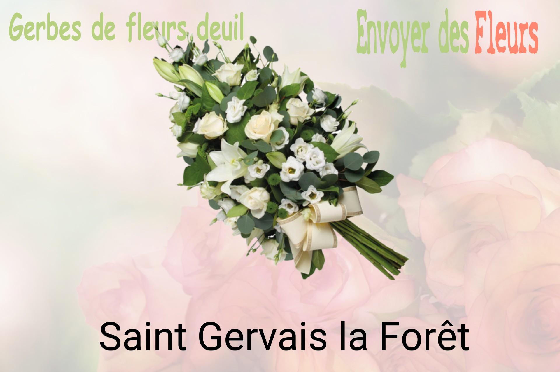 Gerbe de fleurs de deuil livrée à Saint-Gervais-la-Forêt